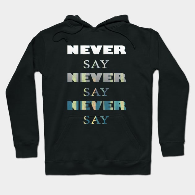 Never say never Hoodie by AgniArt